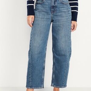 Petite barrel jeans, old navy, size 2P